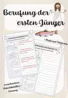 Vorschau - Arbeitsblätter - Berufung der ersten Jünger / Jesus / Fischer - Deckblatt