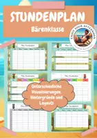 Vorschau - Arbeitsblätter - Stundenplan für eine Bärenklasse - Deckblatt
