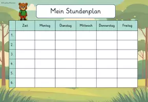 Vorschau - Arbeitsblätter - Stundenplan für eine Bärenklasse - Seite 2