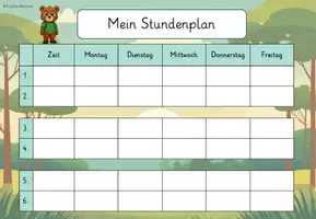 Vorschau - Arbeitsblätter - Stundenplan für eine Bärenklasse - Seite 3