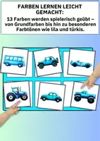 Vorschau - Arbeitsblätter - Farben lernen mit Fahrzeugen – farbenfrohes Legespiel für Kindergarten & Vorschule - Seite 2