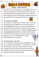 Vorschau - Arbeitsblätter - Halloween - Infotext / Sachlesetext mit Aufgaben zum Leseverständnis - Deutsch / DaZ (B1) #huhuhalloween - Seite 2
