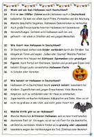 Vorschau - Arbeitsblätter - Halloween - Infotext / Sachlesetext mit Aufgaben zum Leseverständnis - Deutsch / DaZ (B1) #huhuhalloween - Seite 3