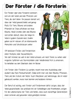 Vorschau - Arbeitsblätter - Der Wald - Berufe - FörsterIn & JägerIn - Seite 1