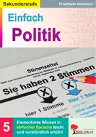 Vorschau - Arbeitsblätter - Einfach Politik Band 5 | Demokratie, Grundgesetz, Parteien, Bundeskanzler, Wahlen, Gewaltenteilung, EU, NATO | Politik Sekundarstufe I Klasse 5-10 Lösungen - Deckblatt