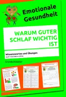Vorschau - Arbeitsblätter - Warum guter Schlaf wichtig ist - Wissenswertes und Aufgaben - Deckblatt