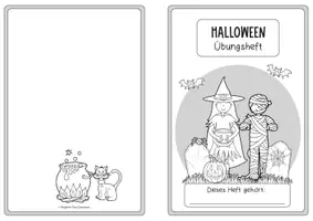 Vorschau - Arbeitsblätter - Halloween Lernheft Vorschule – Arbeitsblätter für Mathematik, Deutsch & Feinmotorik - Seite 2