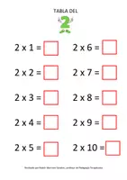 Vista previa - Hojas de trabajo - ✖️ Tablas de Multiplicar – Recurso Visual e Imprimible - Portada