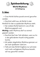 Vorschau - Arbeitsblätter - Schlagzeug-Übungen für Kinder: Würfel-Rhythmen + Anleitung - Seite 2