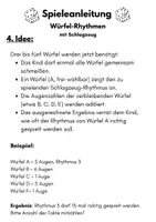 Vorschau - Arbeitsblätter - Schlagzeug-Übungen für Kinder: Würfel-Rhythmen + Anleitung - Seite 3