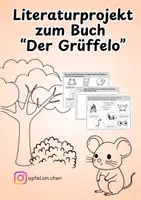 Vorschau - Arbeitsblätter - Literaturprojekt zum Bilderbuch "Der Grüffelo" - Deckblatt