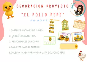 Vista previa - Decoración del aula - Decoración Proyecto : El Pollo Pepe - Portada