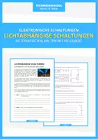 Vorschau - Arbeitsblätter - Technik - Lichtabhängige Schaltungen - Deckblatt