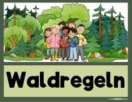 Vorschau - Stationenlernen - Der Wald - Waldregeln - Tafelkarten - Seite 1