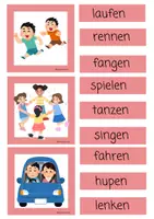 Vorschau - Stationenlernen - Zeitwörter-Werkstatt - Seite 1