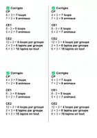 Aperçu - Feuilles d'exercices - Problèmes sur le loup pour le cycle 2 (activité multi niveaux) - Page 1