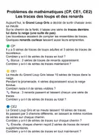 Aperçu - Feuilles d'exercices - Problèmes sur le loup pour le cycle 2 (activité multi niveaux) - Page 2