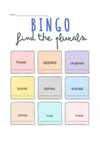 Vorschau - Spiele - Bingo Game: English Plurals - Seite 2