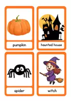 Vista previa - Tarjetas / Manipulativos - Halloween Flashcards (Vocabulario Primaria) - página 1