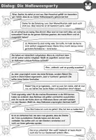 Vorschau - Arbeitsblätter - Dialogtext (Die Halloweenparty) - Leseverständnis - Seite 2