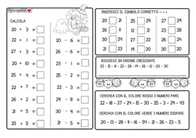 anteprima - Esercizi - CALCOLO E CONFRONTO NUMERI FINO A 30 a tema Halloween - Pagina 1