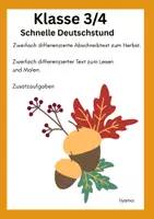 Vorschau - Arbeitsblätter - Differenzierte Lese-Abschreibübung zum Herbst ohne Schnickschnack - Seite 1