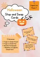 Vorschau - Spiele - Englisch: Halloween Stop & Swap Cards - Deckblatt