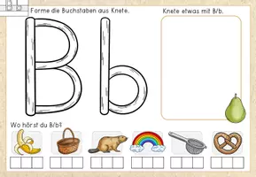 Vorschau - Mal- und Bastelvorlagen - Buchstaben kneten - Knetmatten für die Buchstabeneinführung - Seite 3