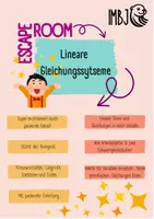 Vorschau - Spiele - Escaperoom zum Thema Lineare Gleichungssysteme - Deckblatt