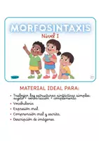 Vista previa - Unidades / Secuencias / Situaciones de Aprendizaje - MORFOSINTAXIS. NIVEL 1Apoyo visual - Portada