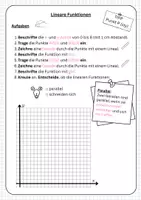 Vorschau - Arbeitsblätter - Lineare Funktionen Parallelität - Deckblatt