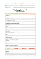 Vorschau - Test - Vokabeltest Nr. 4, Lighthouse 5 - Unit 2 (Lead-in, Theme 1) - Deckblatt
