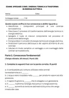 anteprima - Compiti in classe/Test - Spiegare come l’energia termica si trasforma in energia elettrica. - Pagina 1