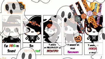 anteprima - Etichette / Segnalibri - Halloween Kit Completo:Etichette+orologi - Pagina di copertina
