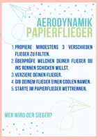 Vorschau - Stundenentwürfe - Technik und Design - Papierflieger Wettbewerb - Deckblatt