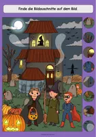 Vorschau - Arbeitsblätter - Halloween Wimmelbild mit differenzierten Arbeitsblättern - Seite 2