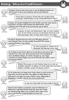 Vorschau - Arbeitsblätter - Dialogtext (Silvestertraditionen) - Leseverständnis - Seite 2