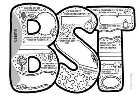Vorschau - Arbeitsblätter - Rückblick auf die Herbstferien - Doodle Herbst Steckbrief zum Ausfüllen & Ausmalen - Seite 2