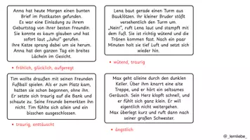 Vorschau - Arbeitsblätter - Lesetexte zu den Gefühlen / Rätsel - Seite 2