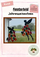 Vorschau - Mal- und Bastelvorlagen - Fensterbild Jahreszeitenfeen - Deckblatt