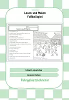 Vorschau - Arbeitsblätter - Lesen und Malen - Fußballspiel Ruhrgebietsderby - Deckblatt