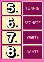 anteprima - Flashcard - Memory Ordinalzahlen (Deutsch lernen als Fremdsprache) - Pagina 1