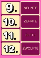 anteprima - Flashcard - Memory Ordinalzahlen (Deutsch lernen als Fremdsprache) - Pagina 2