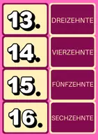 anteprima - Flashcard - Memory Ordinalzahlen (Deutsch lernen als Fremdsprache) - Pagina 3