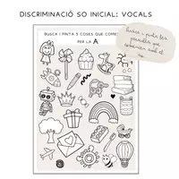 Vista previa - Hojas de trabajo - BUSCA i PINTA OBJECTES QUE COMENCIN PER... (VOCALS) - Portada