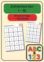 Vorschau - Spiele - Zahlenkarten 1 -10, Spielkarten mit Zahlen - Deckblatt