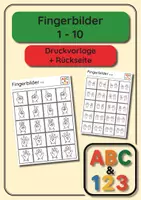 Vorschau - Spiele - Fingerbilder 1 - 10, Spielkarten mit Fingerbildern - Deckblatt