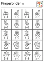 Vorschau - Spiele - Fingerbilder 1 - 10, Spielkarten mit Fingerbildern - Seite 1