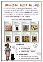 Vorschau - Mal- und Bastelvorlagen - HERBST / Katze im Laub / Kunst - Seite 3