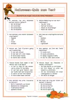 Vorschau - Quiz - Halloweenquiz zum Text_Religion, Kultur und Ethik - Deckblatt